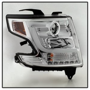 Chevrolet Suburban Headlights - SPYDER - DRL LED Projector - Chrome - `15-`16 Chevrolet Suburban Headlights - SPYDER - DRL LED Projector - Chrome - `15-`16