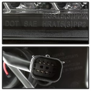 Chevrolet Suburban Headlight Set - SPYDER - DRL LED Projector Headlights - Black - `15-`16