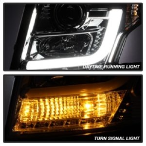 Chevrolet Suburban Headlights - SPYDER - DRL LED Projector - Smoke - `15-`16
