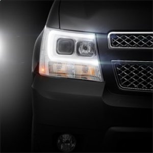 Chevrolet Suburban Projector Headlights - SPYDER - Version 2 Light Bar DRL - Chrome - `07-`14