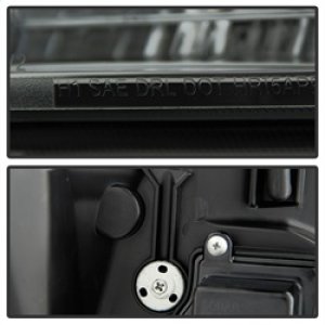 Chevrolet Suburban 1500 Headlights - SPYDER - V2 Projector Light Bar DRL - Smoke - `07-`14