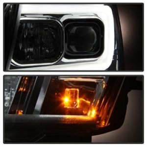 Chevrolet Suburban 2500 Headlights - SPYDER - V2 Projector Light Bar DRL - Smoke - `07-`14