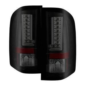 Chevrolet Silverado LED Tail Lights - SPYDER - Version 2 - Black Smoke - `07-`13