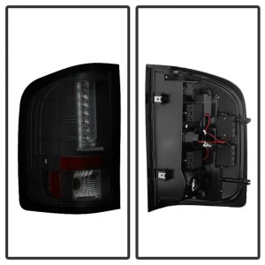 Chevrolet Silverado LED Tail Lights - SPYDER - Version 2 - Black Smoke - `07-`13