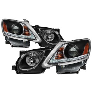 Lexus Gran Sport Headlights - SPYDER - DRL LED Projector, HID Model - Black - `06-`11