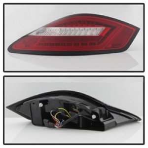 Porsche Cayman LED Tail Lights - Rear - SPYDER - Red Clear - `06-`08