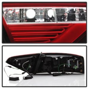 Audi A5 LED Tail Lights - SPYDER - Red Clear - `08-`12