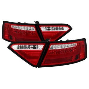 Audi A5 LED Tail Lights - SPYDER - Red Clear - `08-`12