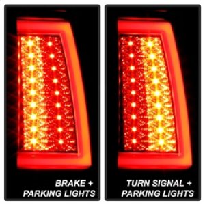 Chevrolet Silverado LED Tail Lights - SPYDER - Version 2 - Black Smoke - `03-`06