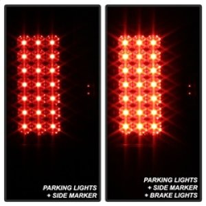 Ford Super Duty LED Tail Lights - SPYDER - Black Smoke - `08-`16