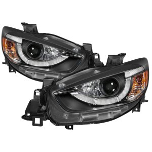 Mazda CX 5 Headlights - SPYDER - DRL LED Projector - Black - `13-`15