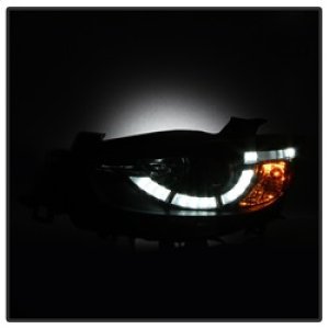 Mazda CX 5 Headlights - SPYDER - DRL LED Projector - Black - `13-`15
