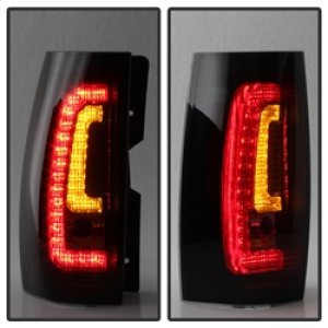 Chevrolet Suburban Tail Lights - Rear - SPYDER - Version 2 LED - Black Smoke - `07-`14