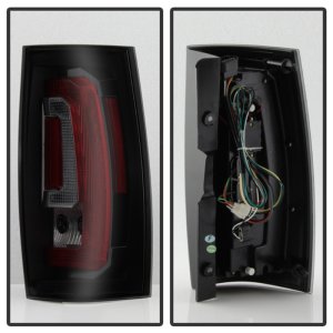 Chevrolet Suburban Tail Lights - Rear - SPYDER - Version 2 LED - Black Smoke - `07-`14