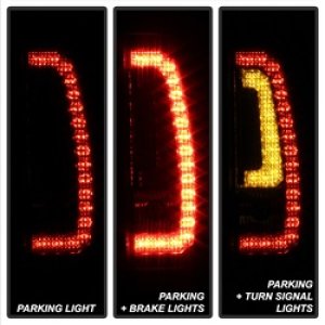 Chevrolet Suburban Tail Lights - Rear - SPYDER - Version 2 LED - Black Smoke - `07-`14