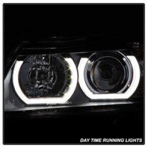 BMW 3 Series Headlights - SPYDER - LBDRL Projector - Black - `06-`08