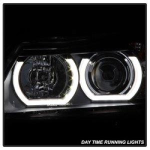 BMW 3 Series Headlights - SPYDER - LBDRL Projector - Black - `06-`08