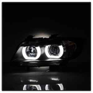BMW 3 Series Headlights - SPYDER - LBDRL Projector - Black - `06-`08
