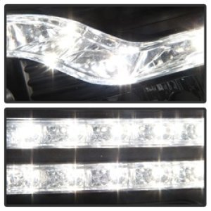 Chevrolet Silverado 1500 Headlight Set - SPYDER - Version 2, LED DRL, Projector - Black - `07-`13