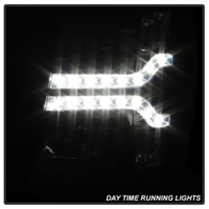 Chevrolet Silverado 1500 Headlight Set - SPYDER - Version 2, LED DRL, Projector - Black - `07-`13