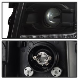 Chevrolet Silverado 1500 Headlight Set - SPYDER - Version 2, LED DRL, Projector - Black - `07-`13