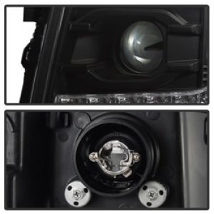 Chevrolet Silverado 1500 Headlight Set - SPYDER - Version 2, LED DRL, Projector - Black - `07-`13