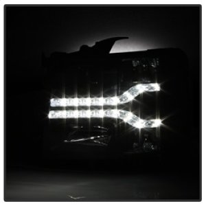 Chevrolet Silverado 1500 Headlight Set - SPYDER - Version 2, LED DRL, Projector - Black - `07-`13