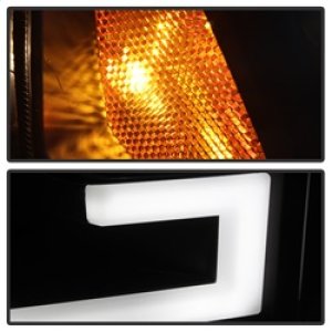 Ford F-150 Headlights - SPYDER - Projector, Light Bar DRL LED - Black - `15-`17