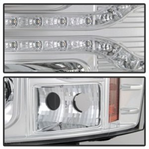 Chevrolet Silverado 1500 Headlights - SPYDER - V2 Projector LED DRL - Chrome - `07-`13