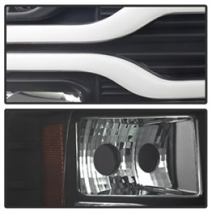 Chevrolet Silverado 1500 Headlights - SPYDER - Version 3 Projector Headlights, LED DRL - Black - `07-`13