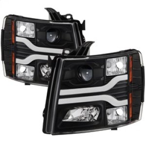 Chevrolet Silverado 1500 Headlights - SPYDER - Version 3 Projector Headlights, LED DRL - Black - `07-`13