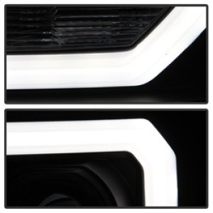 GMC Sierra Headlights - SPYDER - Version 2, Light Bar DRL LED - Black - `07-`13