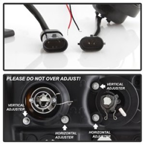 GMC Sierra Headlights - SPYDER - Version 2, Light Bar DRL LED - Black - `07-`13