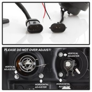 GMC Sierra Headlights - SPYDER - Version 2, Light Bar DRL LED - Black - `07-`13