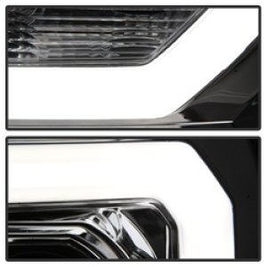 GMC Sierra Headlights - SPYDER - Projector, Version 2, Light Bar DRL LED - Chrome - `07-`13