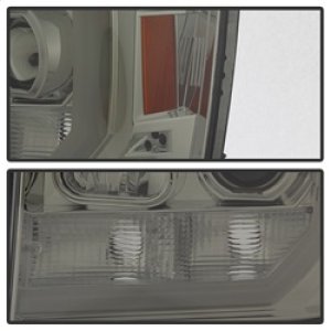 GMC Sierra Headlights - SPYDER - V2 Projector Light Bar DRL LED - Smoke - `07-`13