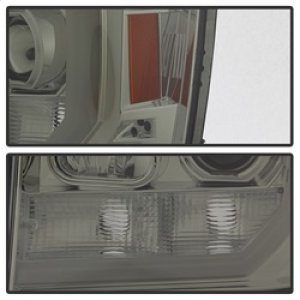 GMC Sierra Headlights - SPYDER - V2 Projector Light Bar DRL LED - Smoke - `07-`13