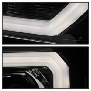 GMC Sierra Headlights - SPYDER - V2 Projector Light Bar DRL LED - Smoke - `07-`13