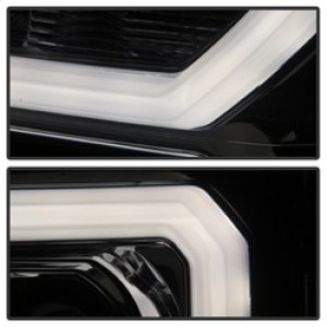 GMC Sierra Headlights - SPYDER - V2 Projector Light Bar DRL LED - Smoke - `07-`13