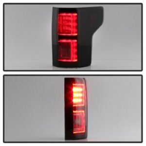 Ford F-150 LED Tail Lights - Rear - SPYDER - Light Bar - Black Smoke - `15-`17