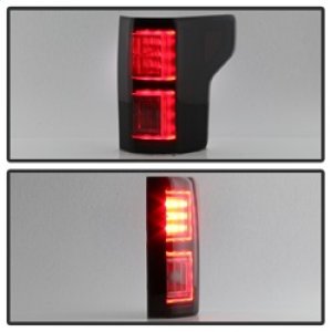 Ford F-150 LED Tail Lights - Rear - SPYDER - Light Bar - Black Smoke - `15-`17