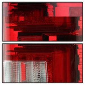Ford F-150 LED Tail Lights - Rear - SPYDER - Light Bar - Red Clear - `15-`17
