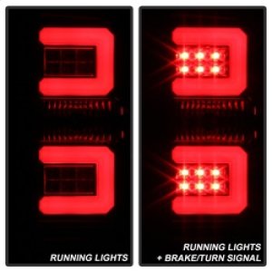 Chevrolet Silverado LED Tail Lights - Rear - SPYDER - Light Bar - Black Smoke - `16-`17