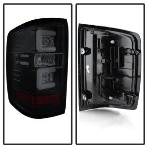 Chevrolet Silverado LED Tail Lights - Rear - SPYDER - Light Bar - Black Smoke - `16-`17