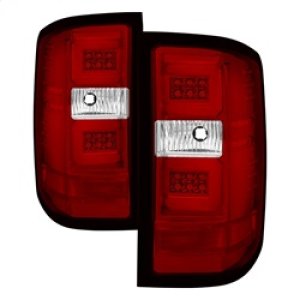 Chevrolet Silverado Tail Lights - SPYDER - Light Bar LED - Red Clear - `16-`17
