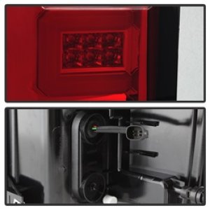 Chevrolet Silverado Tail Lights - SPYDER - Light Bar LED - Red Clear - `16-`17