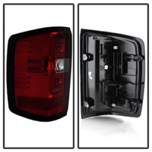 Chevrolet Silverado Tail Lights - SPYDER - Light Bar LED - Red Clear - `16-`17