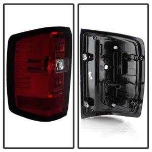 Chevrolet Silverado Tail Lights - SPYDER - Light Bar LED - Red Clear - `16-`17