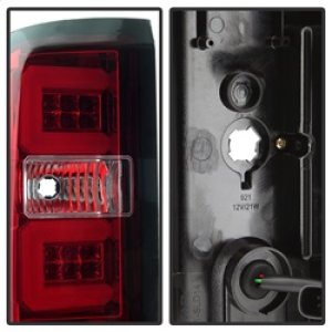 Chevrolet Silverado Tail Lights - SPYDER - Light Bar LED - Red Clear - `16-`17