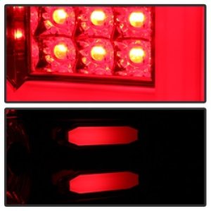 Chevrolet Silverado Tail Lights - SPYDER - Light Bar LED - Red Clear - `16-`17
